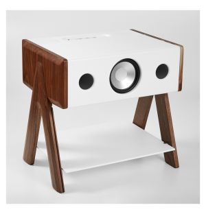 Corian Series Cube Speaker in Walnut