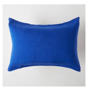 Linen Cushion Cover Workwear Blue 50cm x 40cm