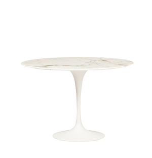 Table Saarinen en marbre Calacatta vernis brillant - ronde 107 cm 