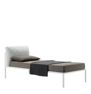 Single Nyx Bed in White & Beech