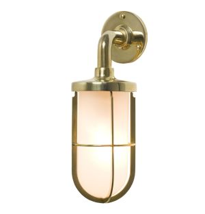 Weatherproof Ship's Wall Light Frosted Glass