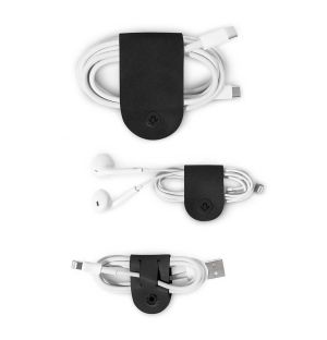 CableSnap Cable Organisers Black Leather