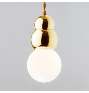 Ball Pendant Light with Flex Brass Large