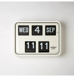 Series 17 Flip Clock & Calendar White 