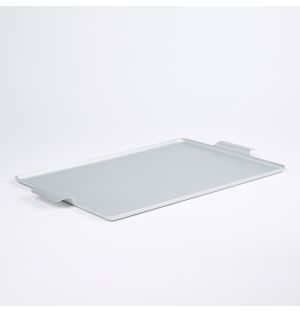 Pressed Handle Tray Brushed Silver 42cm x 30cm