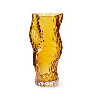 Medium Ostrea Rock Glass Vase in Amber