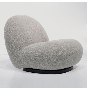 Pacha Swivel Lounge Chair in Chestnut & Black