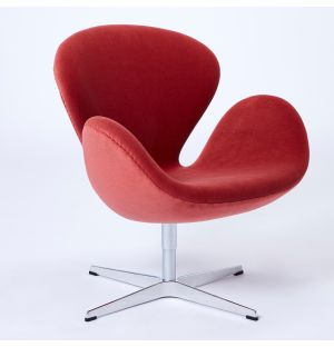 Exclusive Swan Chair in Clay Velvet