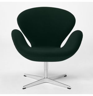 Exclusive Swan Chair in Green Velvet