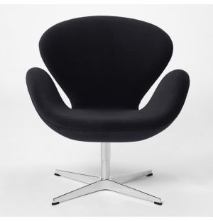 Exclusive Swan Chair in Dark Grey Velvet