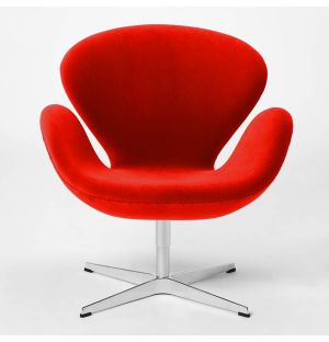 Exclusive Swan Chair in Red Velvet