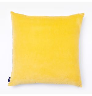Velvet Cushion Cover in Yellow 50cm x 50cm 