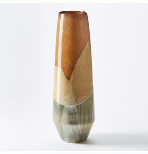 Tall Aoki Vase in Mixed Brown