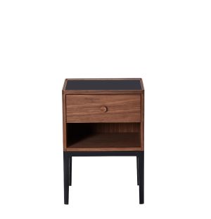 Monument 1-Drawer Bedside Table with Niche