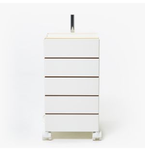 360° 5-Drawer Unit in White