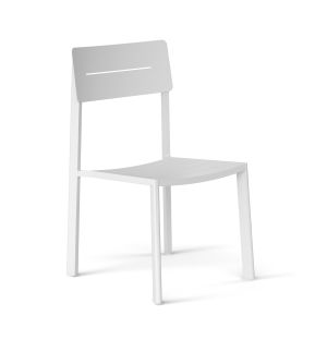 Highline Outdoor Side Chair in White