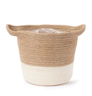Medium Jute Basket in White