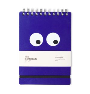 A5 Lined Notebook in Cobalt Eye Print