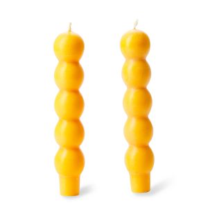 Volute Candles in Miel Set of 2