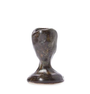 Small Candlestick in Speckled Brown