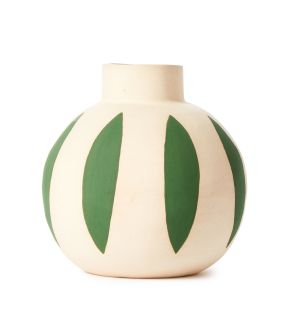 Exclusive Small Round Vase in Speckle & Green