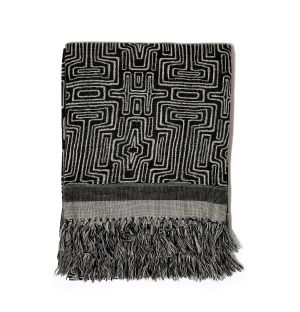 Pancho Maze Throw in Ivory & Fog