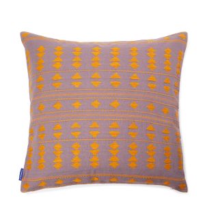 Dilly Cushion Cover in Lilac & Ochre 45cm x 45cm