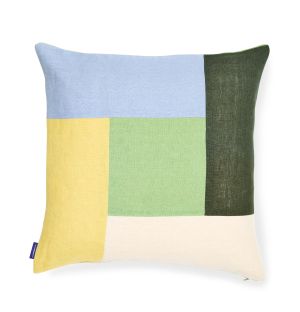 Hydon Patch Cushion Cover in Lavender & Grass 45cm x 45cm