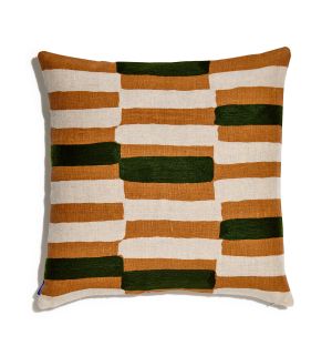 Alto Block Cushion Cover in Sunflower & Forest 45cm x 45cm