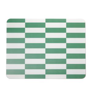 Rectangular Chequerboard Placemat in Tendril Green