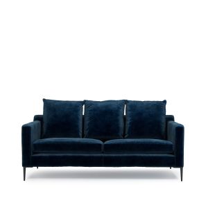 Chiltern Slim 3-Seater Sofa in Navy Velvet