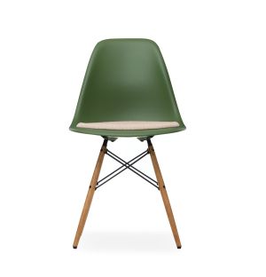 DSW Plastic Side Chair With Seat Upholstery
