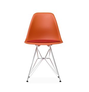 DSR Plastic Side Chair With Seat Upholstery