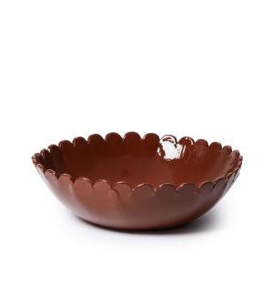 Exclusive Small Daisy Serving Bowl in Terracotta