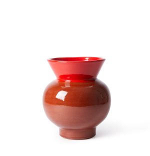 Exclusive Dipped Vase in Red & Terracotta