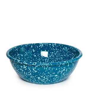 Exclusive Salad Bowl in Deep Blue Splatter