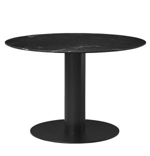 GUBI 2.0 Dining Table in Marble & Black 