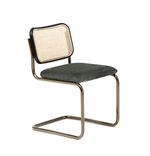  Exclusive Cesca Chair in Charcoal & Black Chrome
