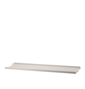 Low Metal Shelf in Beige 78cm