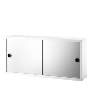 Cabinet With Mirror Doors in White