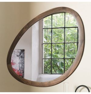 Giolino Wall Mirror in Walnut