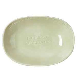  Exclusive 'Everything In Moderation, Including Moderation' Oval Dish in Valenti Green 