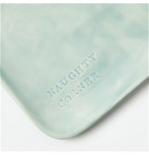 Exclusive 'Naughty Corner' Square Plate in Souda Blue