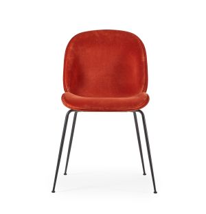 Ex-Display Beetle Dining Chair in Orange Velvet
