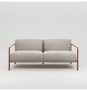 Fold Outdoor 2-Seater Sofa in Stone & Cinnamon
