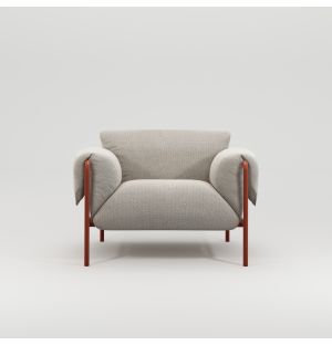 Fold Outdoor Armchair in Stone & Cinnamon