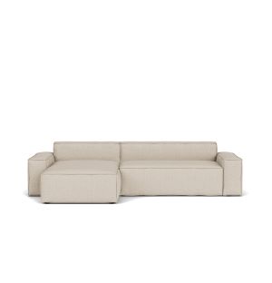 Planar Corner Sofa Left Facing in Parchment Stonewash Linen
