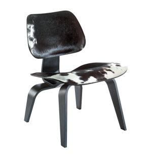 LCW Chair Calf's Skin Black & White