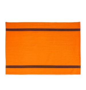 Striped Linen Tea Towel Orange