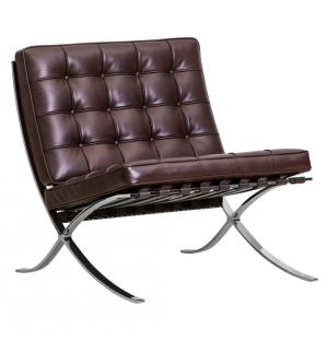 Barcelona Relax Chair in Dark Brown Leather